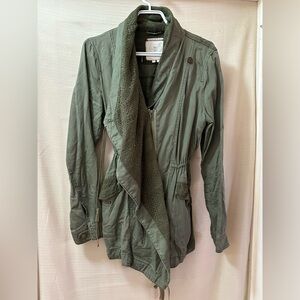 Hei Hei Anthropology Olive Green Lace Trim Utility Jacket – Size M Versatile